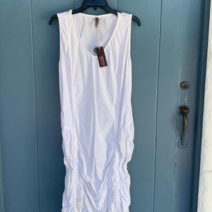 XCVI White Sleeveless Stretch Poplin  XL Dress